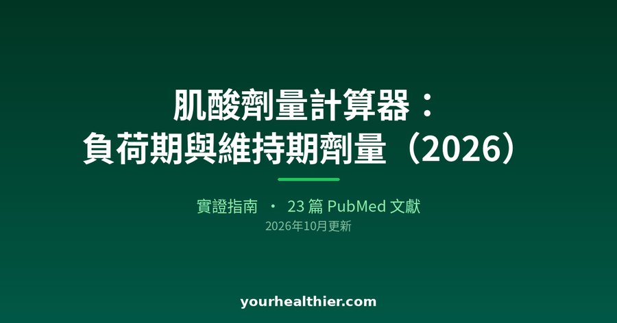 肌酸劑量計算器：負荷期與維持期劑量（2026）